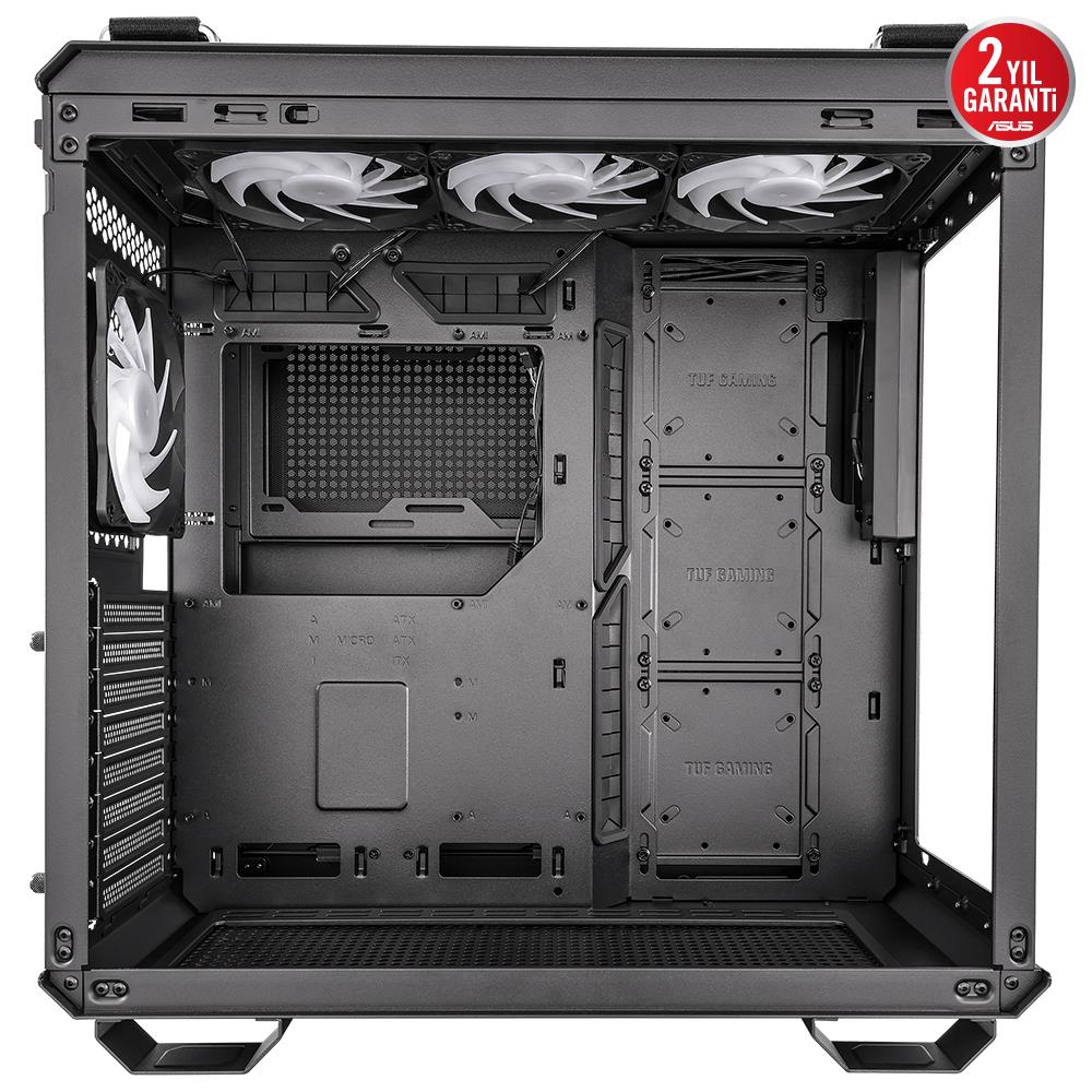 ASUS TUF GAMING GT502 PLUS Tempered Glass RGB Siyah USB 3.2 Mid Tower Kasa