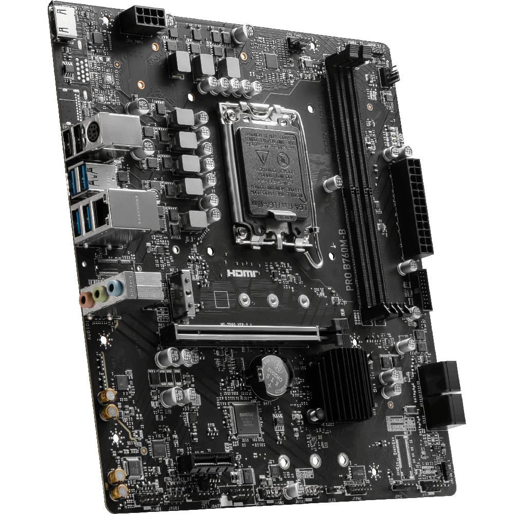 MSI PRO B760M-B 6400MHz (OC) DDR4 Soket 1700 M.2 HDMI mATX Anakart