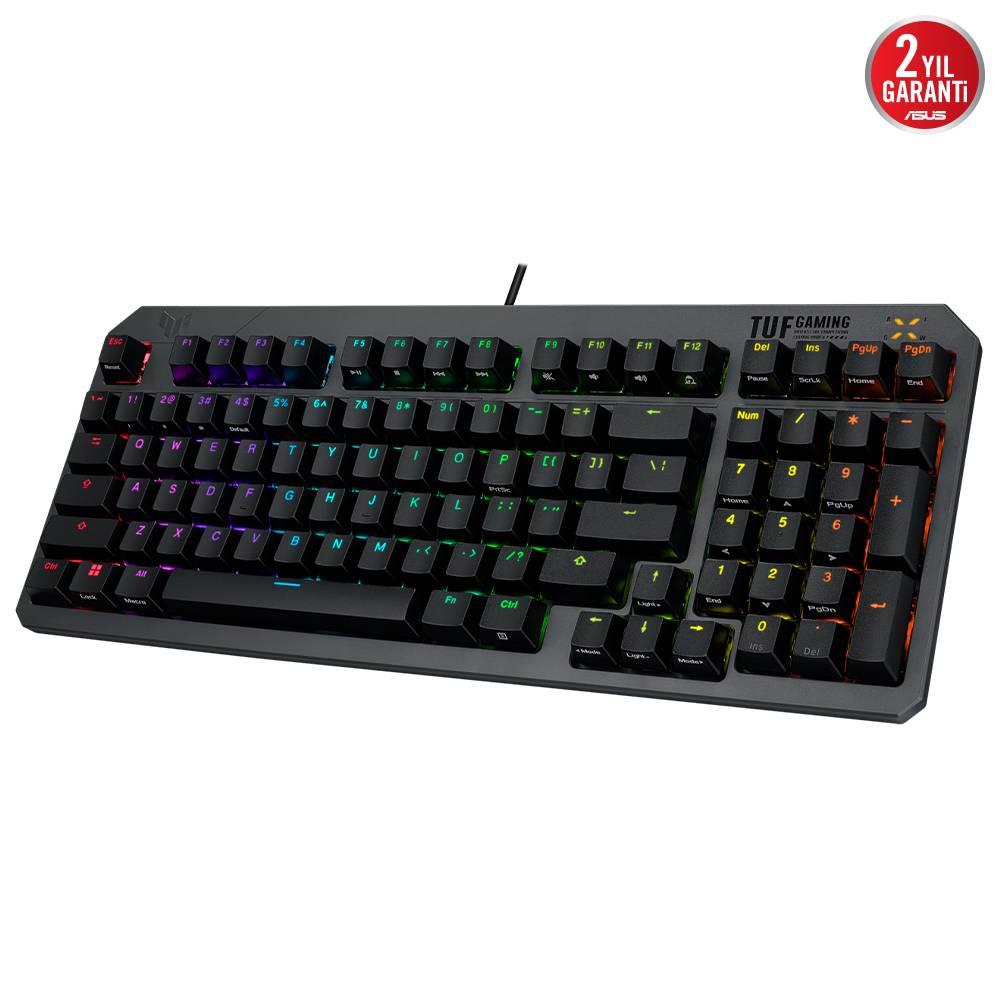 ASUS TUF GAMING K3 GEN II Optical Mechanical RGB Red Switch IP57 Kablolu Gaming Klavye