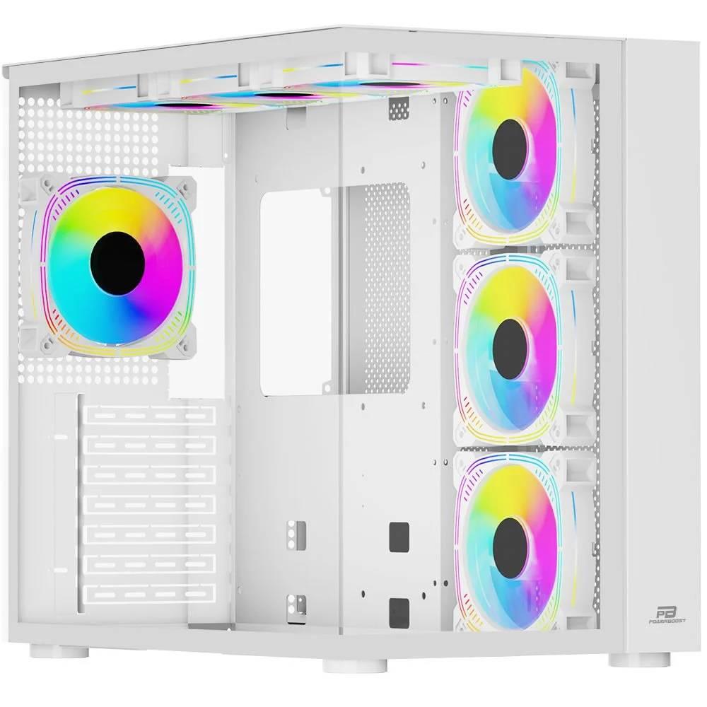 PowerBoost PB-SS02W Sea View USB 3.0 ARGB ATX Mid Tower Beyaz Kasa