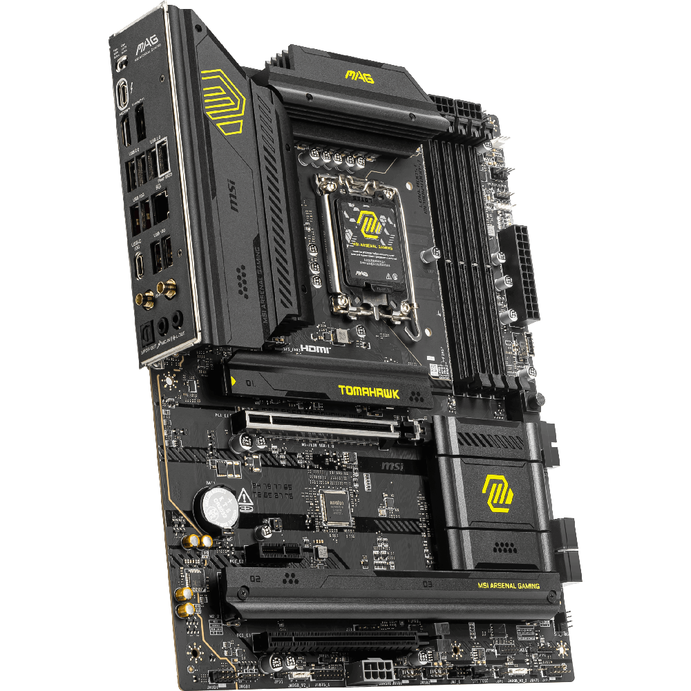MSI MAG B860 TOMAHAWK WIFI 9200MHz OC DDR5 Soket 1851 M.2 USB4 Thunderbolt4 HDMI DP ATX Anakart