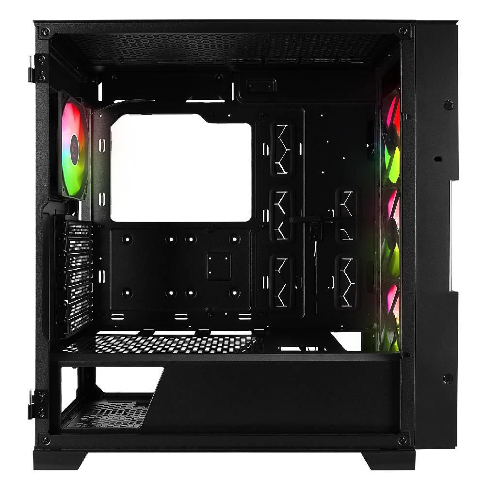 Rampage AZZA V2 ARGB USB3.0 Tempered Glass Siyah Mid Tower Gaming Kasa