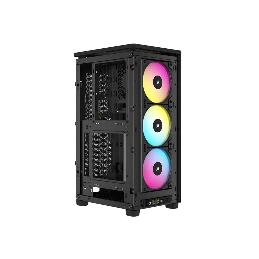 CORSAIR iCUE 2000D AIRFLOW RGB Tempered Glass USB 3.2 Siyah Mini-ITX Kasa