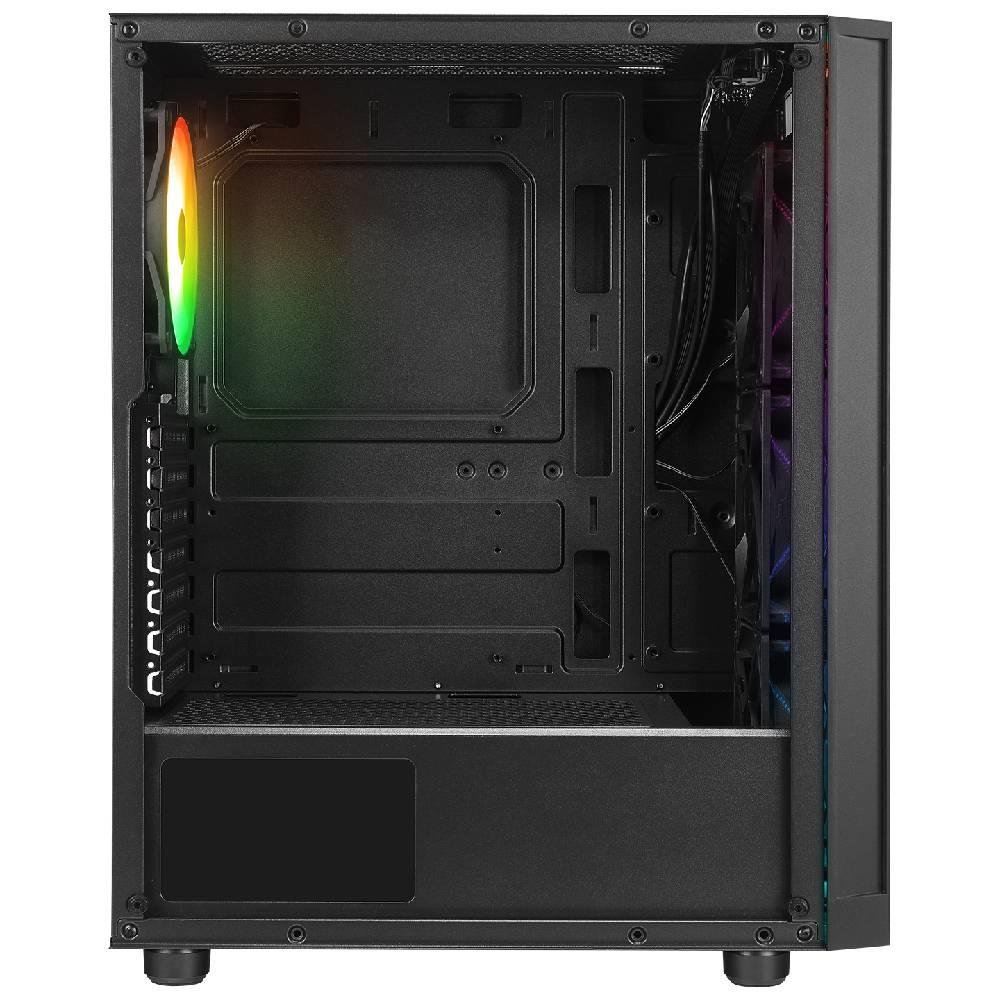 RAMPAGE AZZA V1 600W 80+ Bronze Tempered Glass USB 3.0 ARGB ATX Siyah Kasa