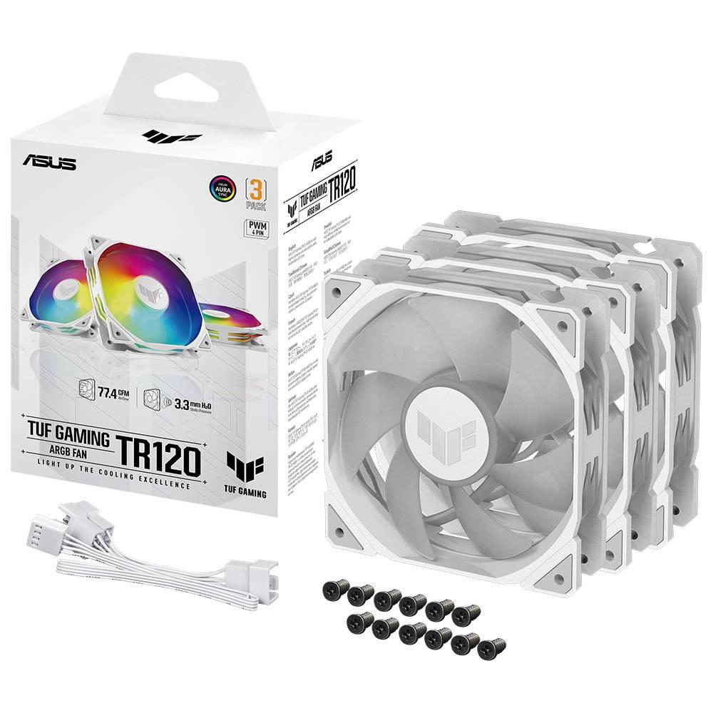 ASUS TUF GAMING TR120 ARGB 120mm Üçlü Beyaz Kasa Fanı