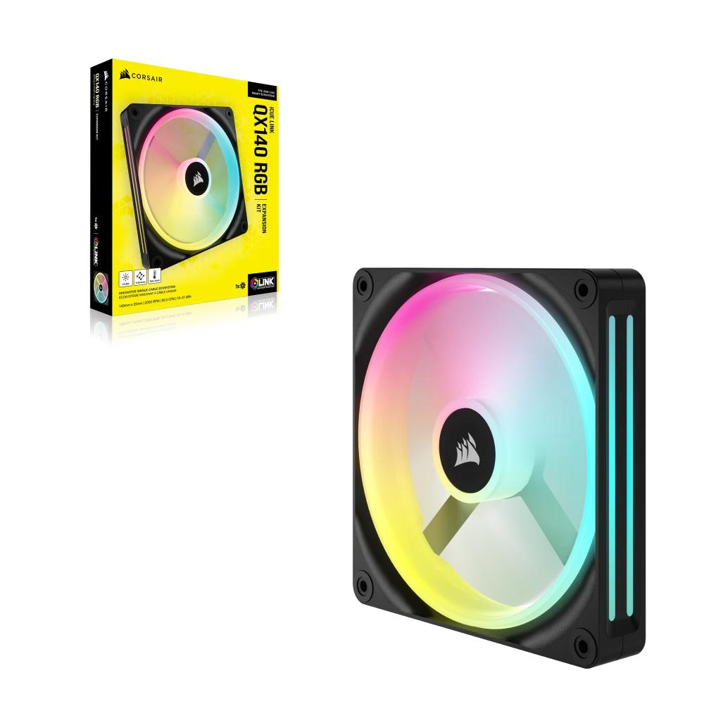 CORSAIR iCUE LINK QX140 RGB 140mm PWM Siyah Kasa Fanı