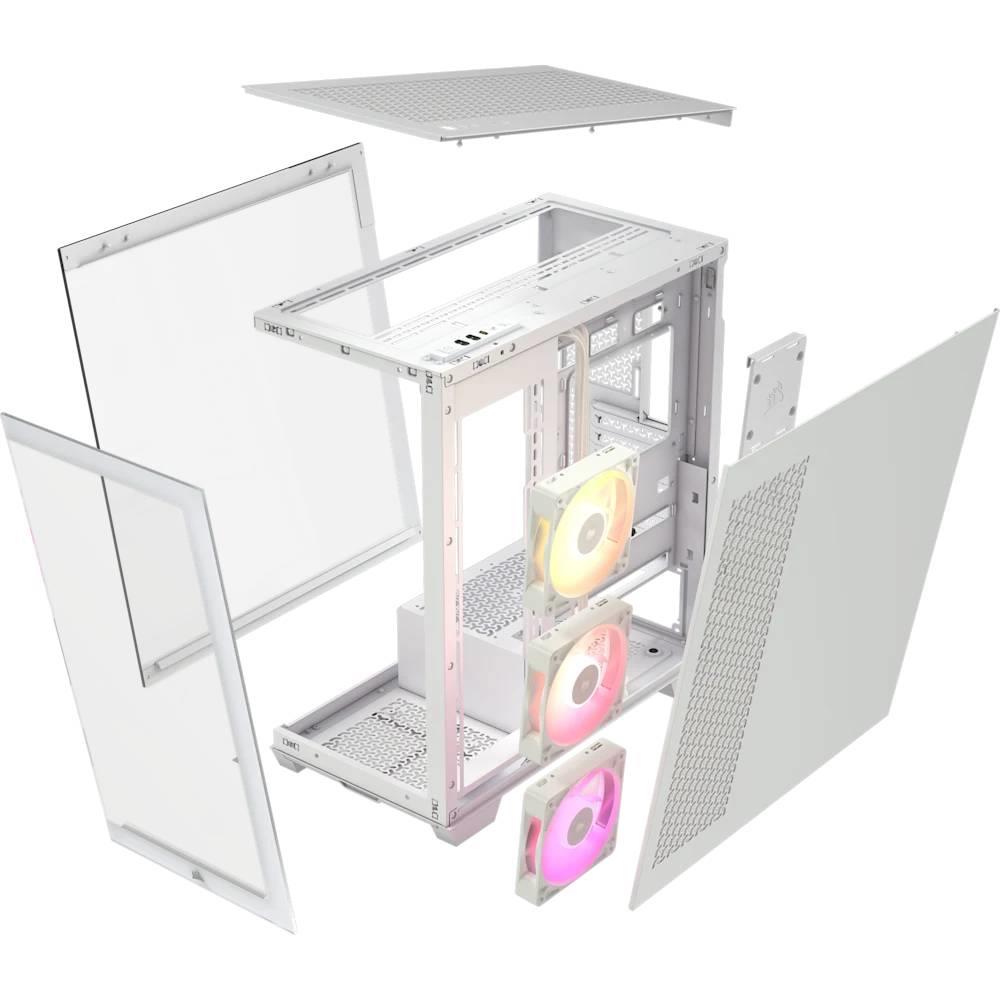 CORSAIR iCUE LINK 3500X RGB Tempered Glass USB 3.2 Type-C Beyaz Mid Tower ATX Kasa