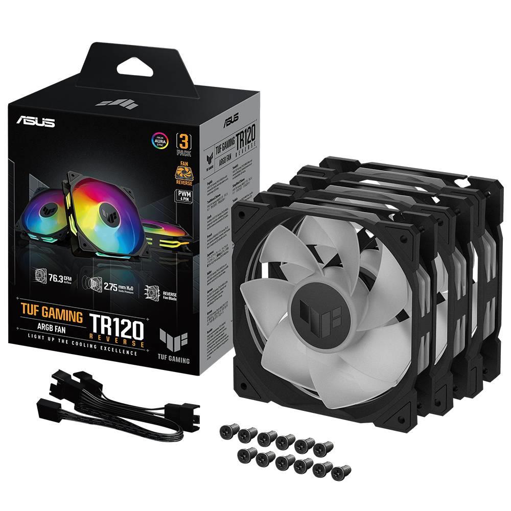 ASUS TUF GAMING TR120 Reverse ARGB 120mm Üçlü Siyah Kasa Fanı