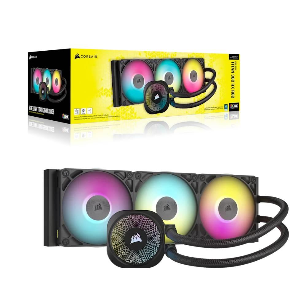 CORSAIR iCUE LINK TITAN 360 RX RGB AIO 360mm Siyah İşlemci Sıvı Soğutucu