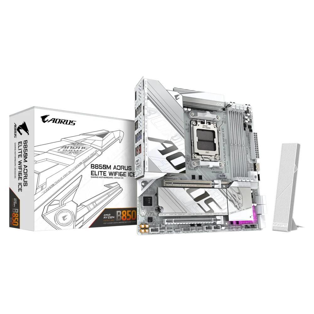 GIGABYTE B850M AORUS ELITE WIFI6E ICE 8200MHz OC DDR5 Soket AM5 M.2 HDMI DP mATX Anakart