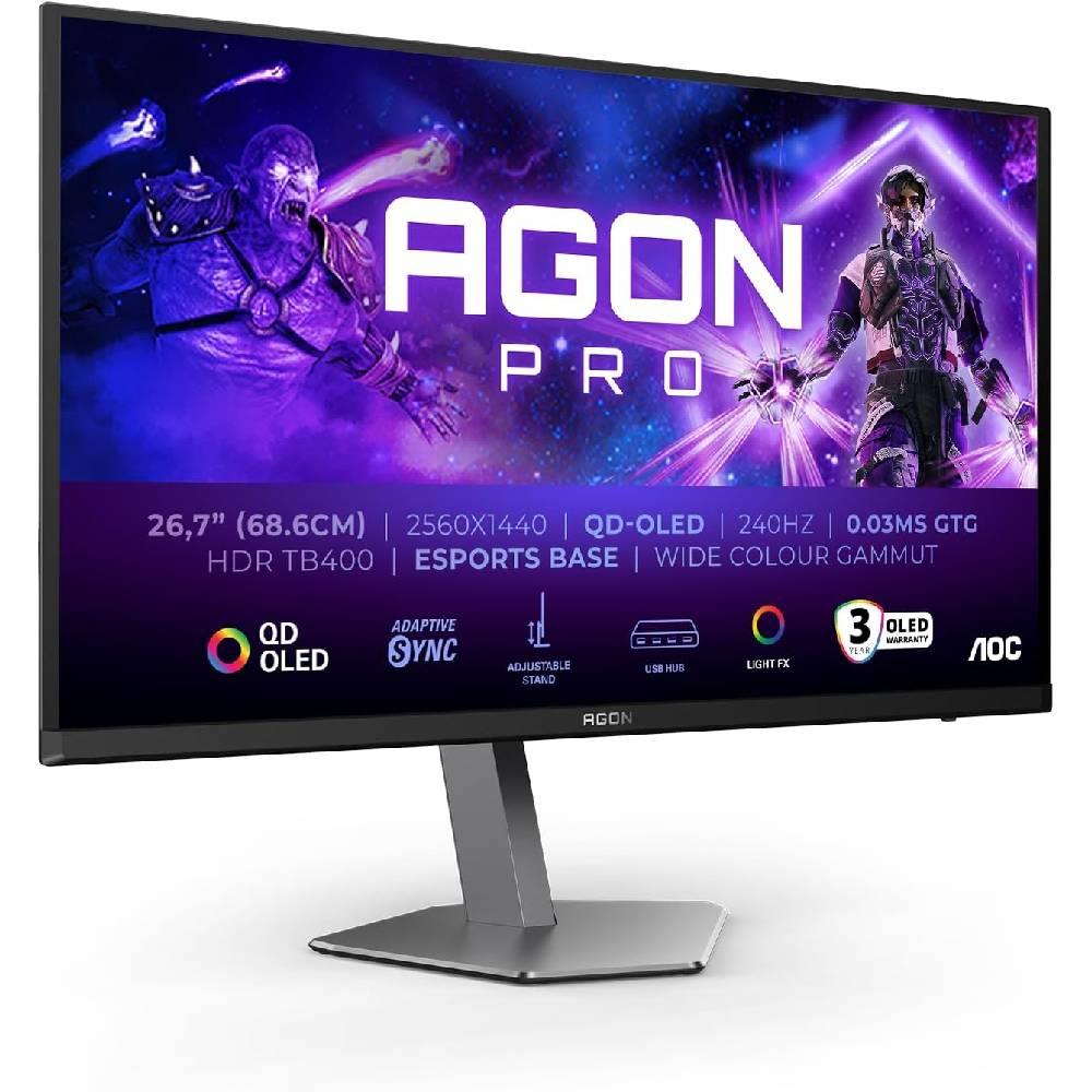 AGON PRO AG276QZD2 26.7" 240Hz 0.03ms HDMI DP G-Sync Pivot HDR10 True Black 400 QHD QD-OLED Gaming Monitör