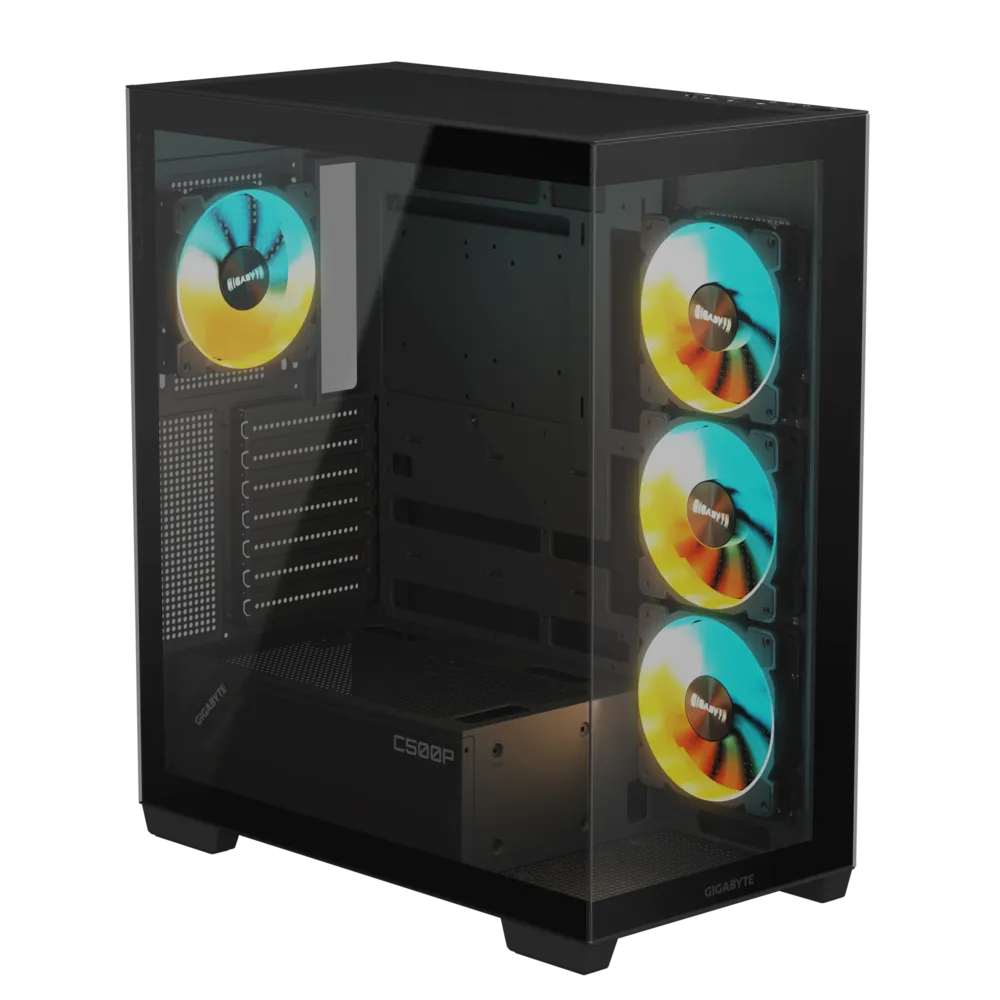 GIGABYTE C500 PANORAMIC STEALTH GLASS USB 3.0 USB-C ATX Mid Tower Bilgisayar Kasası