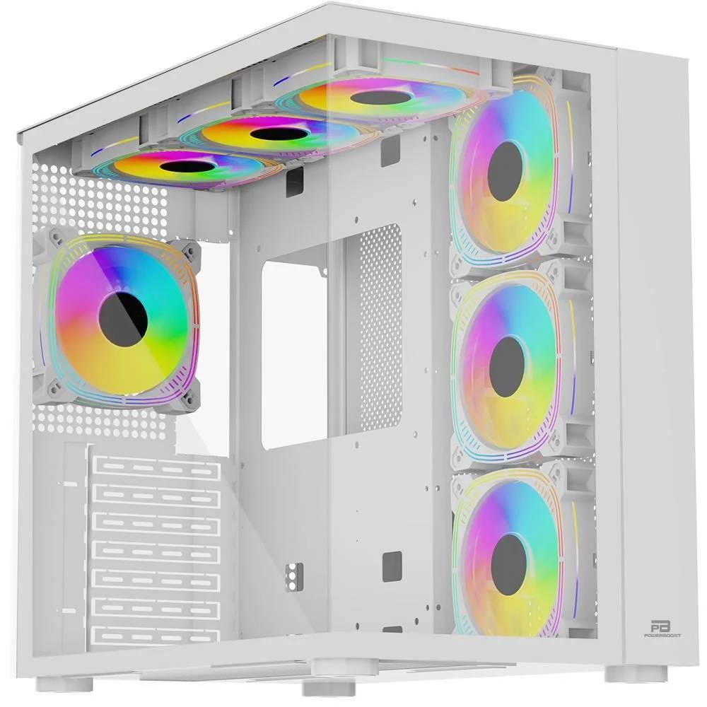 PowerBoost PB-SS02W Sea View USB 3.0 ARGB ATX Mid Tower Beyaz Kasa