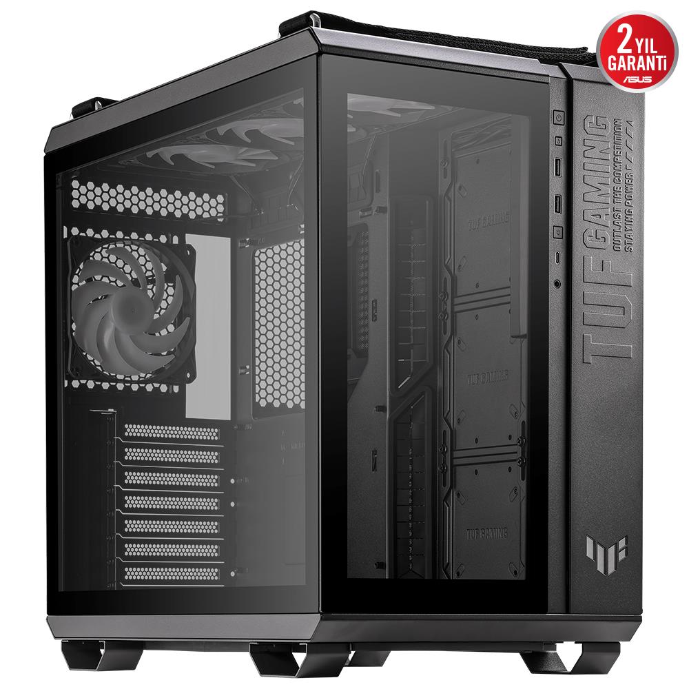 ASUS TUF GAMING GT502 PLUS Tempered Glass RGB Siyah USB 3.2 Mid Tower Kasa