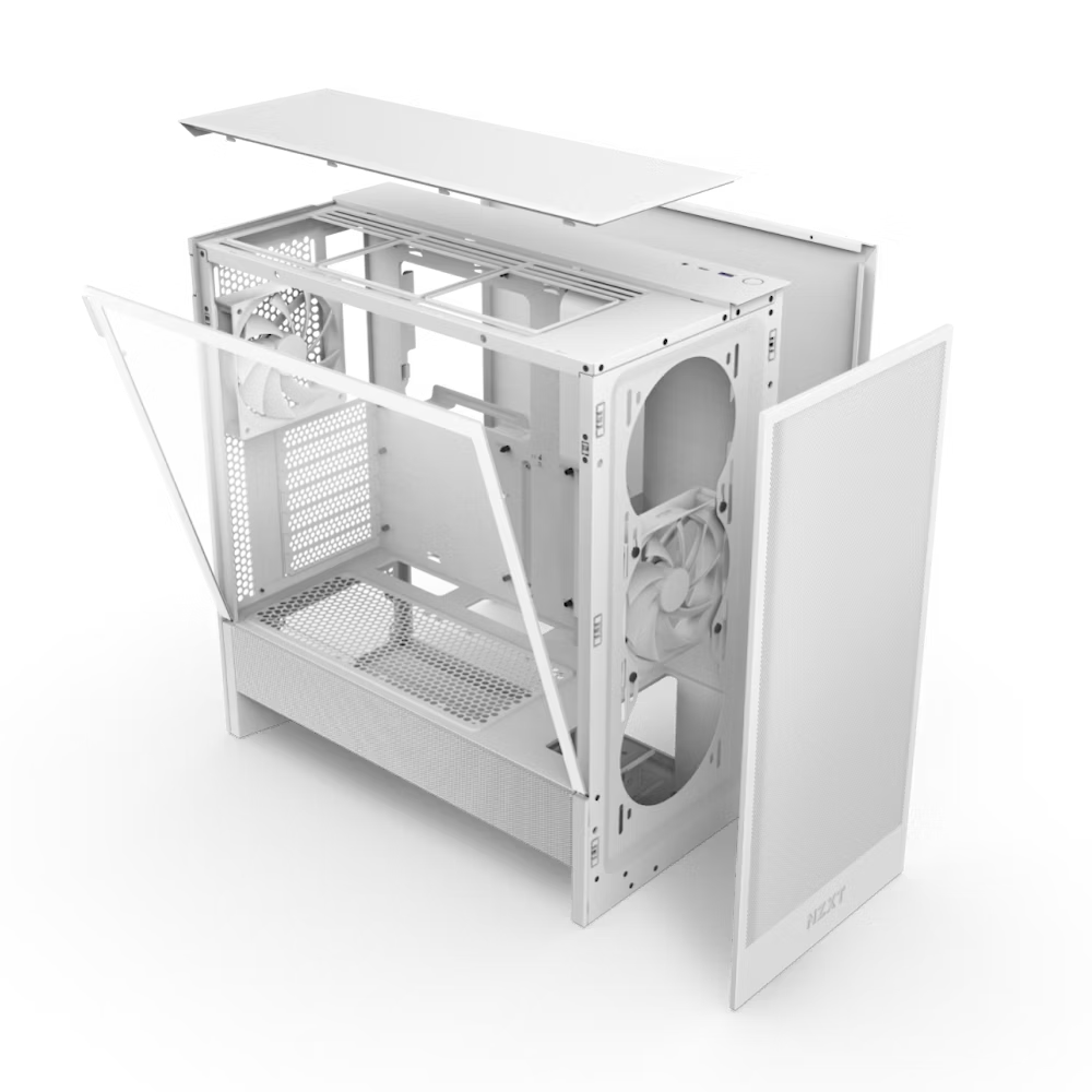 NZXT H5 Flow Edition ATX USB 3.2 USB-C Beyaz Mid Tower Kasa