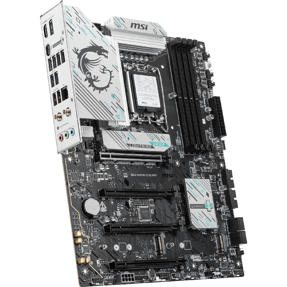 MSI B860 GAMING PLUS WIFI 8600MHz OC DDR5 Soket 1851 M.2 USB4 HDMI DP ATX Anakart