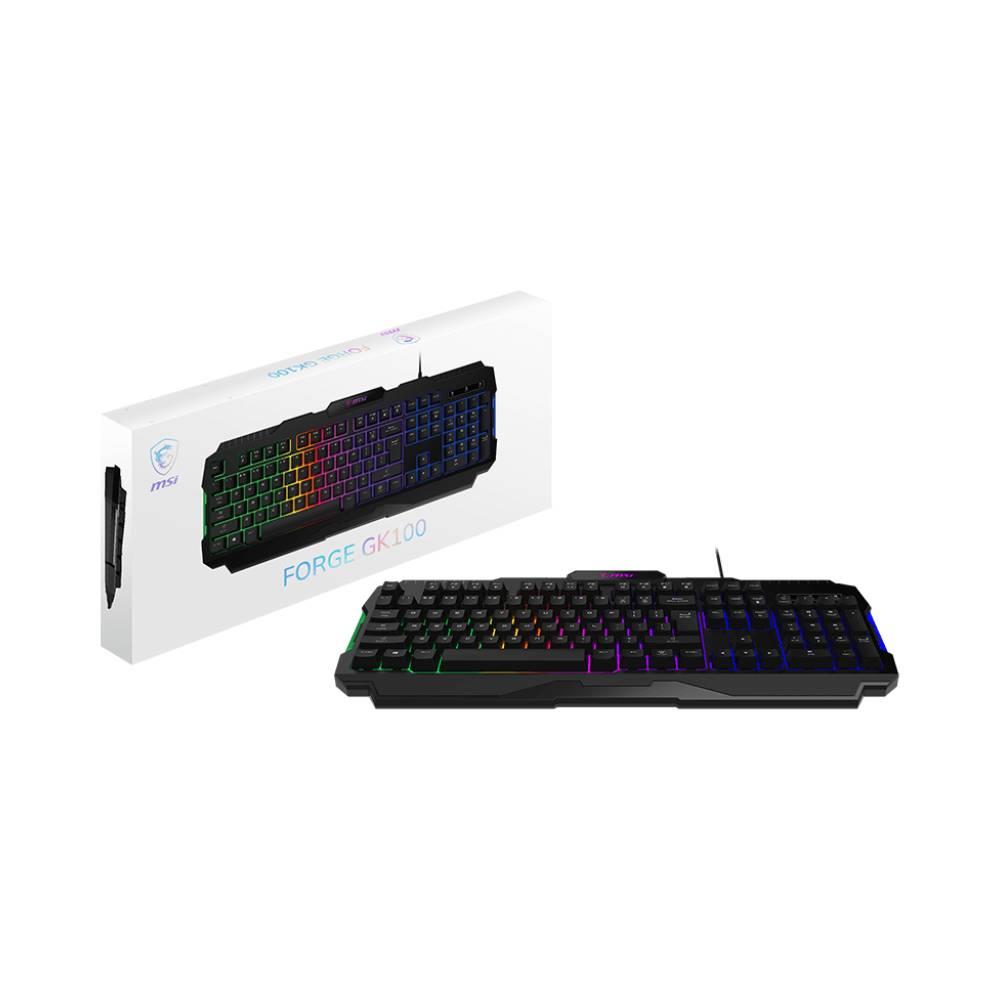 MSI FORGE GK100 Membrane RGB Mekanik Kablolu Gaming Klavye