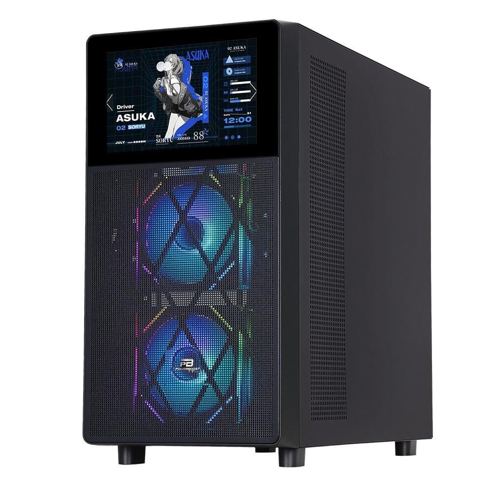 PowerBoost PB-P4367BB USB 3.0 LCD Mesh ARGB ATX Mid Tower Siyah Kasa