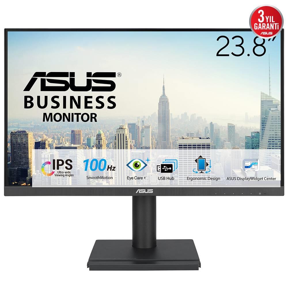 ASUS VA24DQFS 23.8" 100Hz 1ms HDMI DP VGA USB 3.2 AdaptiveSync Pivot FHD IPS Monitör