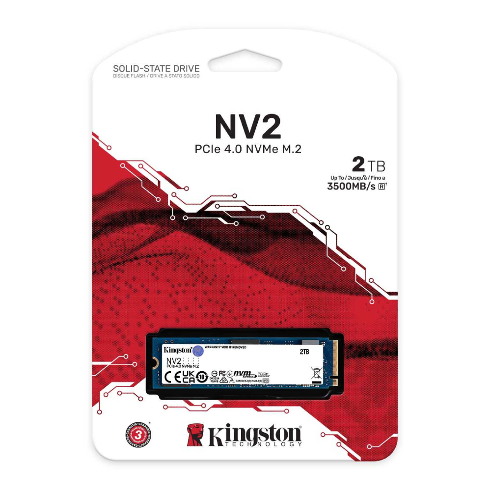 Kingston 2TB NV2 PCIe 4.0 NVMe M.2 SSD (3500MB Okuma / 2800MB Yazma)