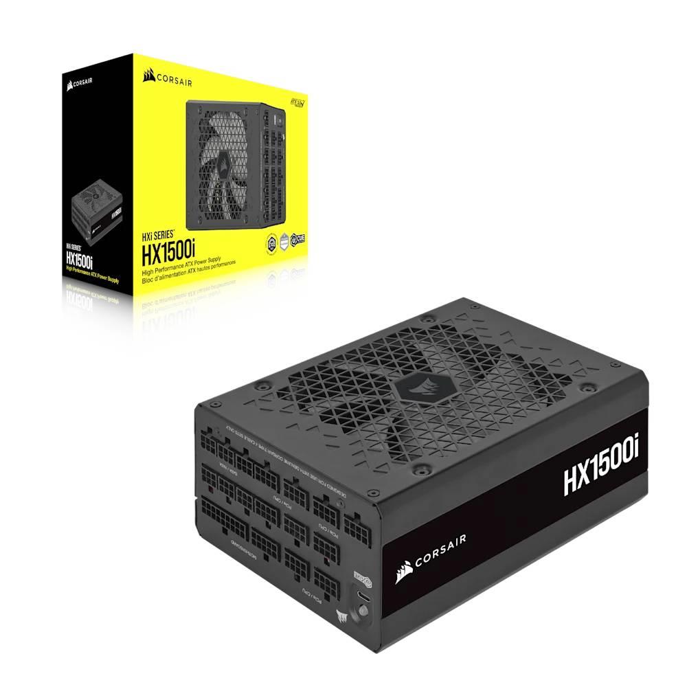 CORSAIR HX1500i 1500W 80+ Platinum 140mm ATX 3.1 Full Modüler Fanlı Siyah PSU