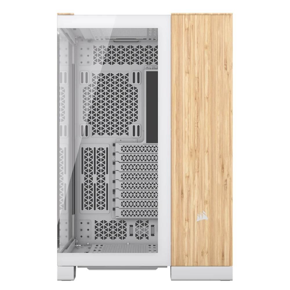 CORSAIR 6500X Tempered Glass Dual Chamber USB 3.2 Type-C Beyaz/Bambu Ağacı Mid Tower ATX Kasa