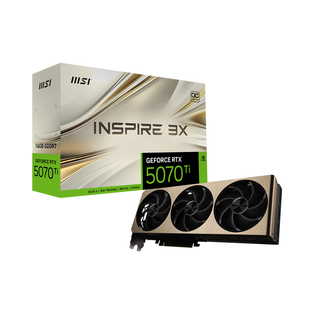 MSI GeForce RTX 5070 Ti 16G INSPIRE 3X OC PLUS GDDR7 DLSS 4 256 Bit Ekran Kartı
