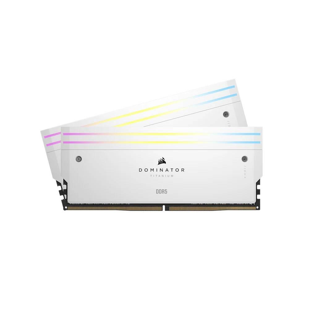 CORSAIR 64GB (2x32GB) Dominator Titanium RGB Beyaz 6000MHz CL30 Intel XMP DDR5 Dual Kit Ram
