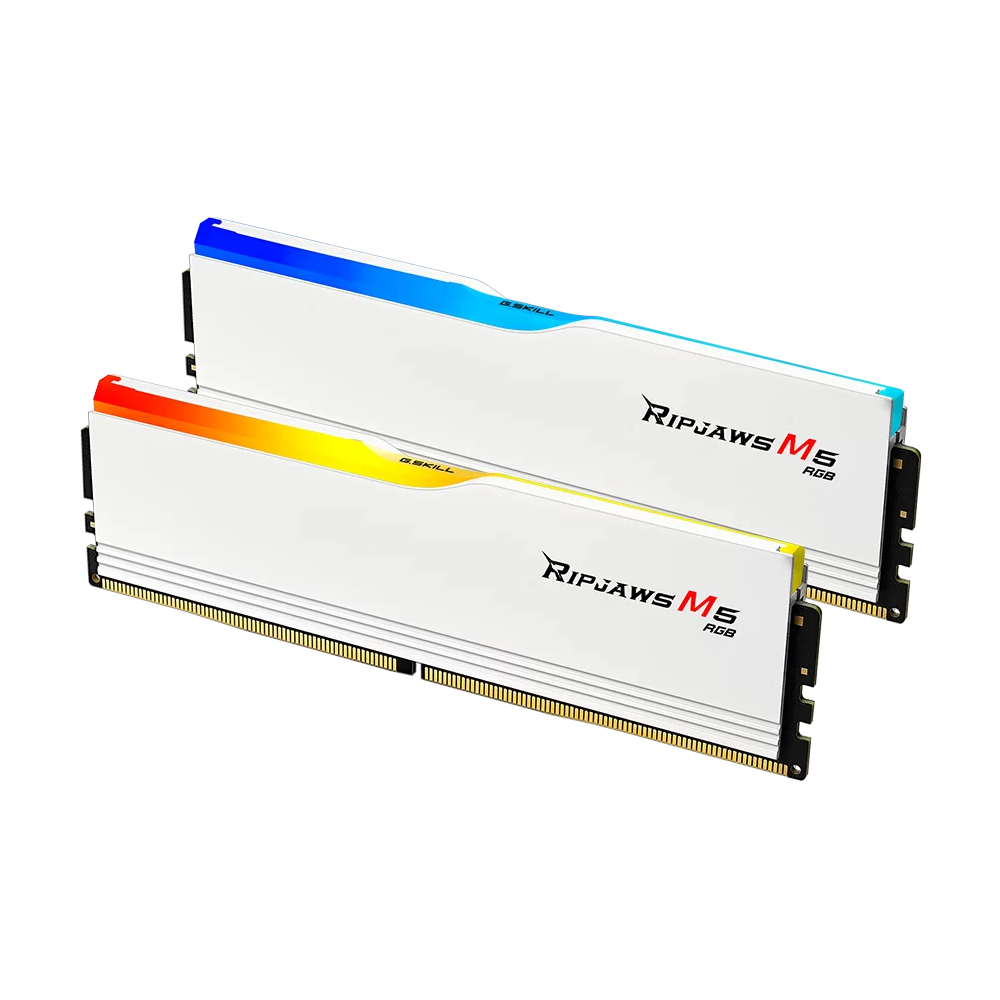 GSKILL 32GB (2x16GB) Ripjaws M5 Beyaz RGB DDR5 6000Mhz CL36 XMP Dual Kit Ram