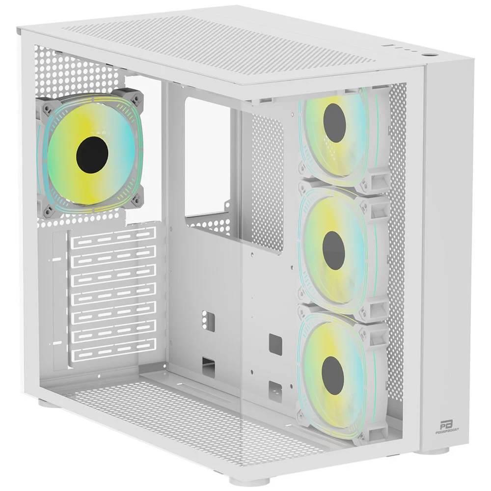 PowerBoost PB-SS02W Sea View USB 3.0 ARGB ATX Mid Tower Beyaz Kasa