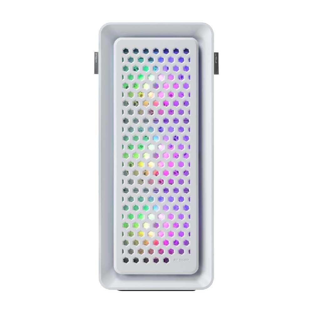 FSP CUT593P Tempered Glass Mesh USB 3.0 Type-C ARGB Beyaz ATX Mid Tower Kasa + FSP 1000W PSU