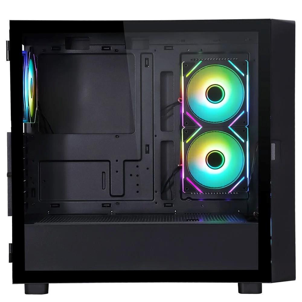 PowerBoost PB-P4367BB USB 3.0 LCD Mesh ARGB ATX Mid Tower Siyah Kasa