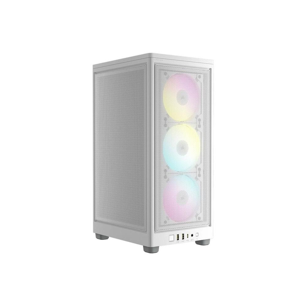 CORSAIR iCUE 2000D AIRFLOW RGB Tempered Glass USB 3.2 Beyaz Mini-ITX Kasa