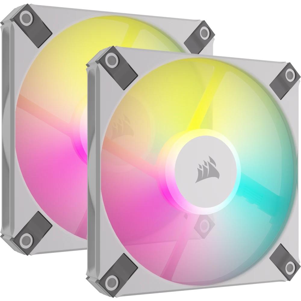 CORSAIR iCUE AF120 RGB SLIM 120mm PWM Beyaz İkili Kasa Fanı