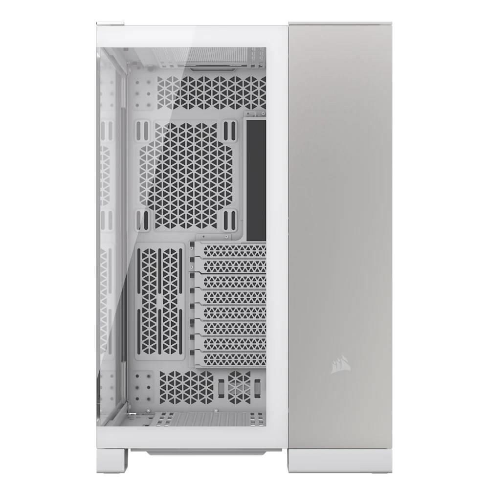 CORSAIR 6500X Tempered Glass Dual Chamber USB 3.2 Type-C Beyaz/Saten Gri Alüminyum Mid Tower ATX Kasa