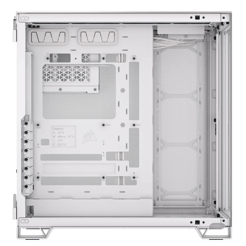 CORSAIR 6500X Tempered Glass Dual Chamber USB 3.2 Type-C Beyaz/Saten Gri Alüminyum Mid Tower ATX Kasa