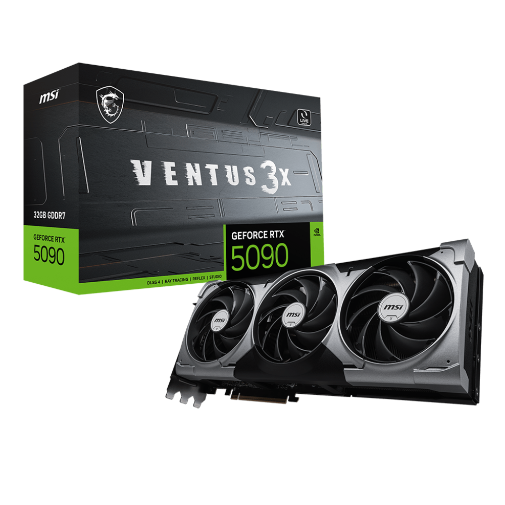 MSI GeForce RTX 5090 32G VENTUS 3X 32GB GDDR7 DLSS 4 512 Bit Ekran Kartı