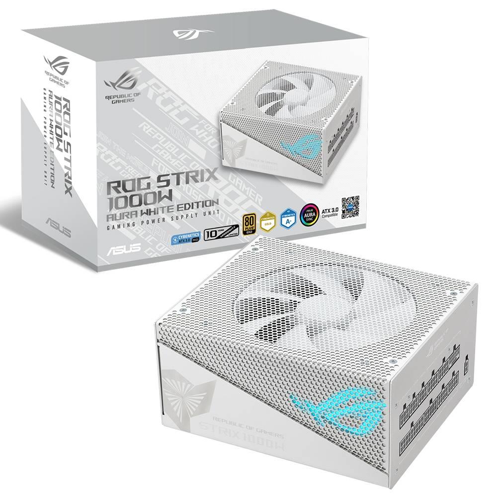 ASUS ROG STRIX 1000W 80+ Gold Aura White Edition ATX 3.0 Gen 5 ARGB Full Modüler PSU