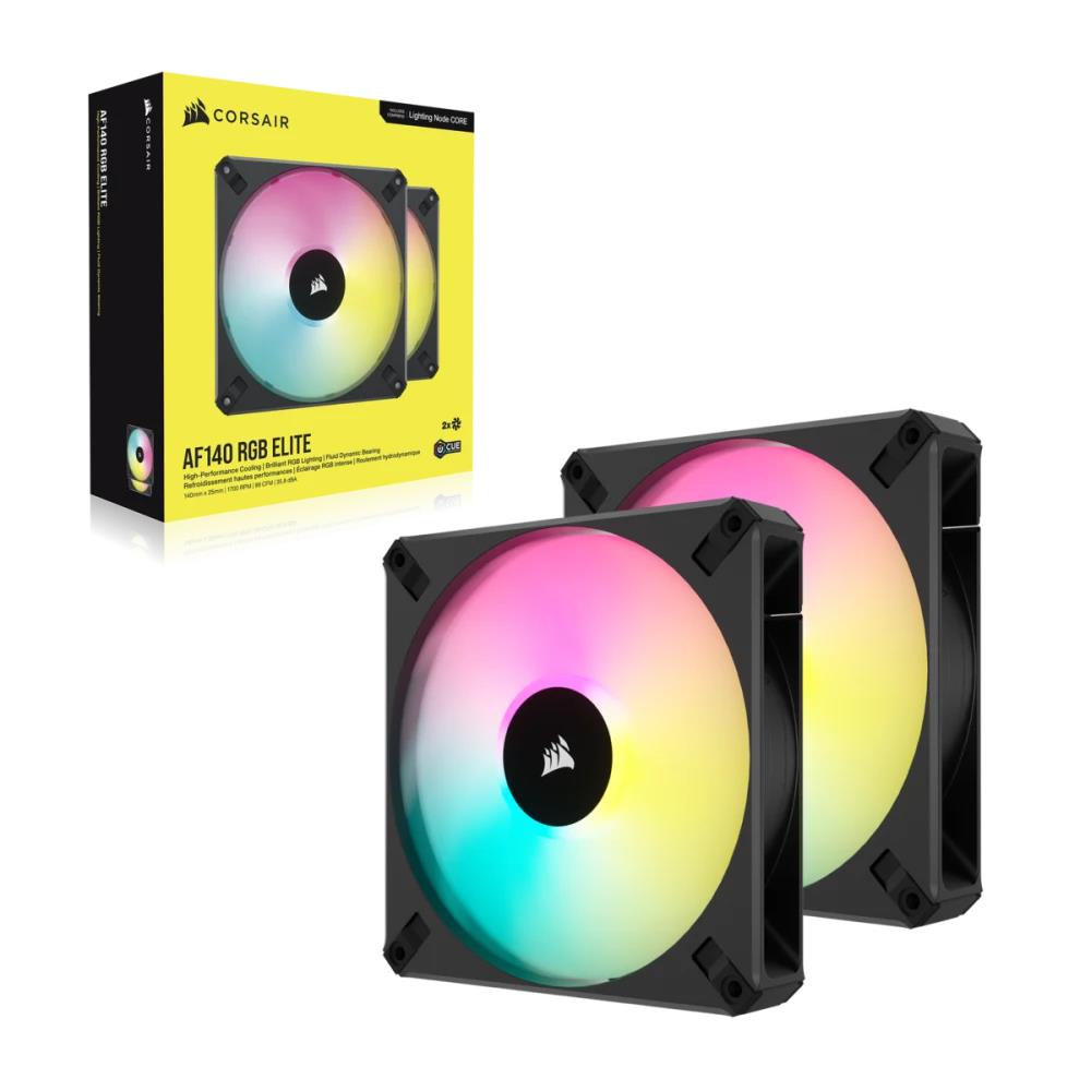 CORSAIR iCUE AF140 RGB ELITE 140mm PWM Siyah İkili Kasa Fanı