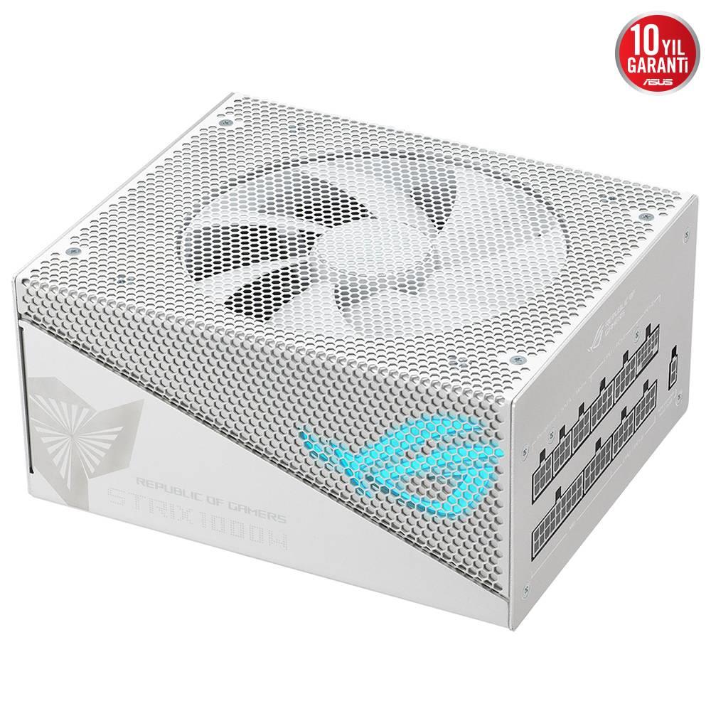 ASUS ROG STRIX 1000W 80+ Gold Aura White Edition ATX 3.0 Gen 5 ARGB Full Modüler PSU