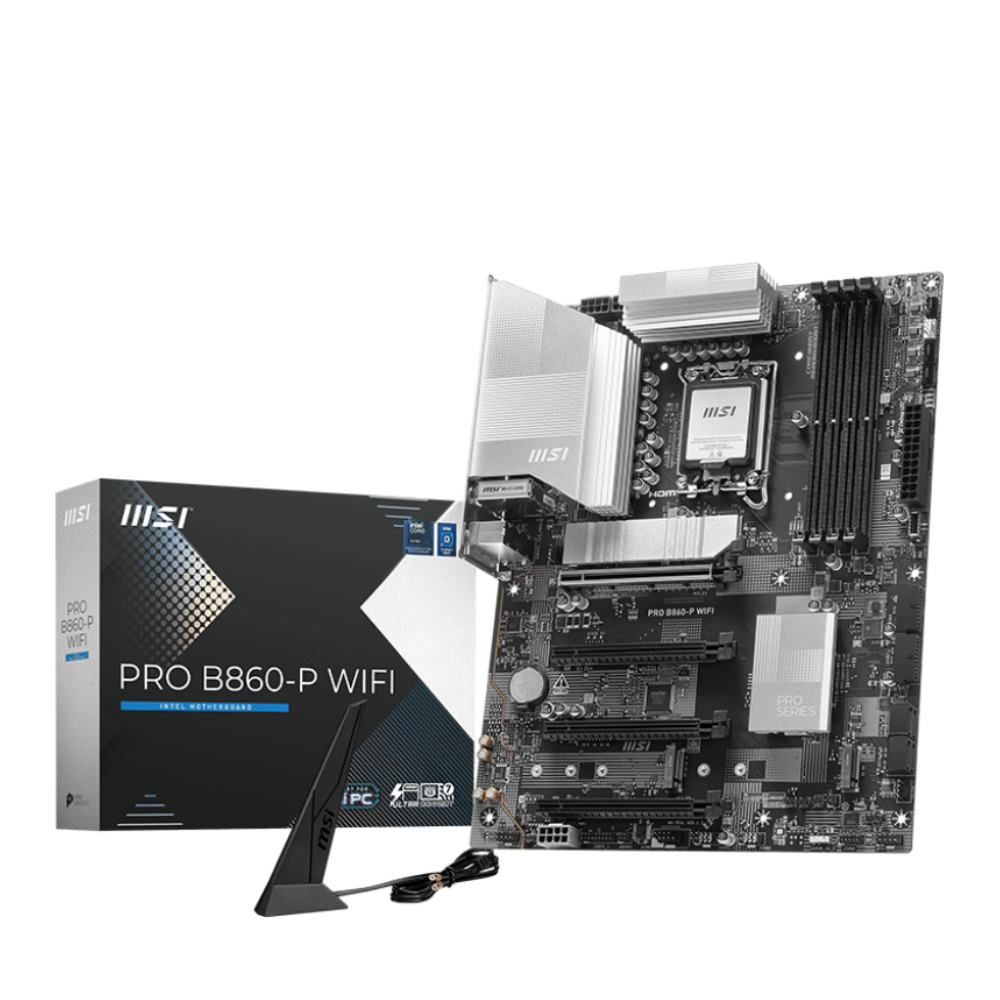 MSI PRO B860-P WIFI 8600MHz OC DDR5 Soket 1851 M.2 USB4 Thunderbolt4 HDMI DP ATX Anakart