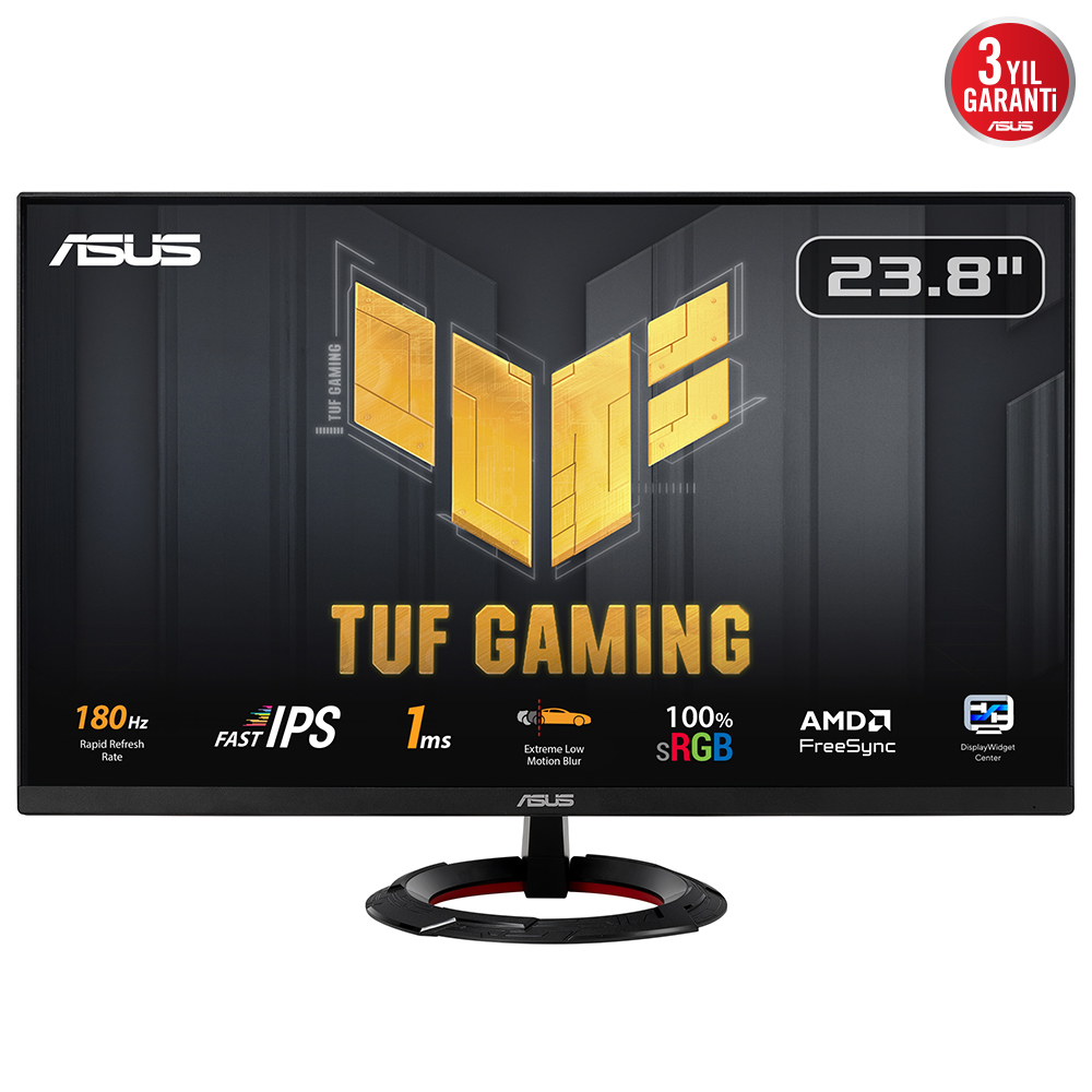 ASUS TUF Gaming VG249Q3R 23.8" 180Hz 1ms HDMI DP ELMB SYNC AdaptiveSync FHD Fast IPS Gaming Monitör