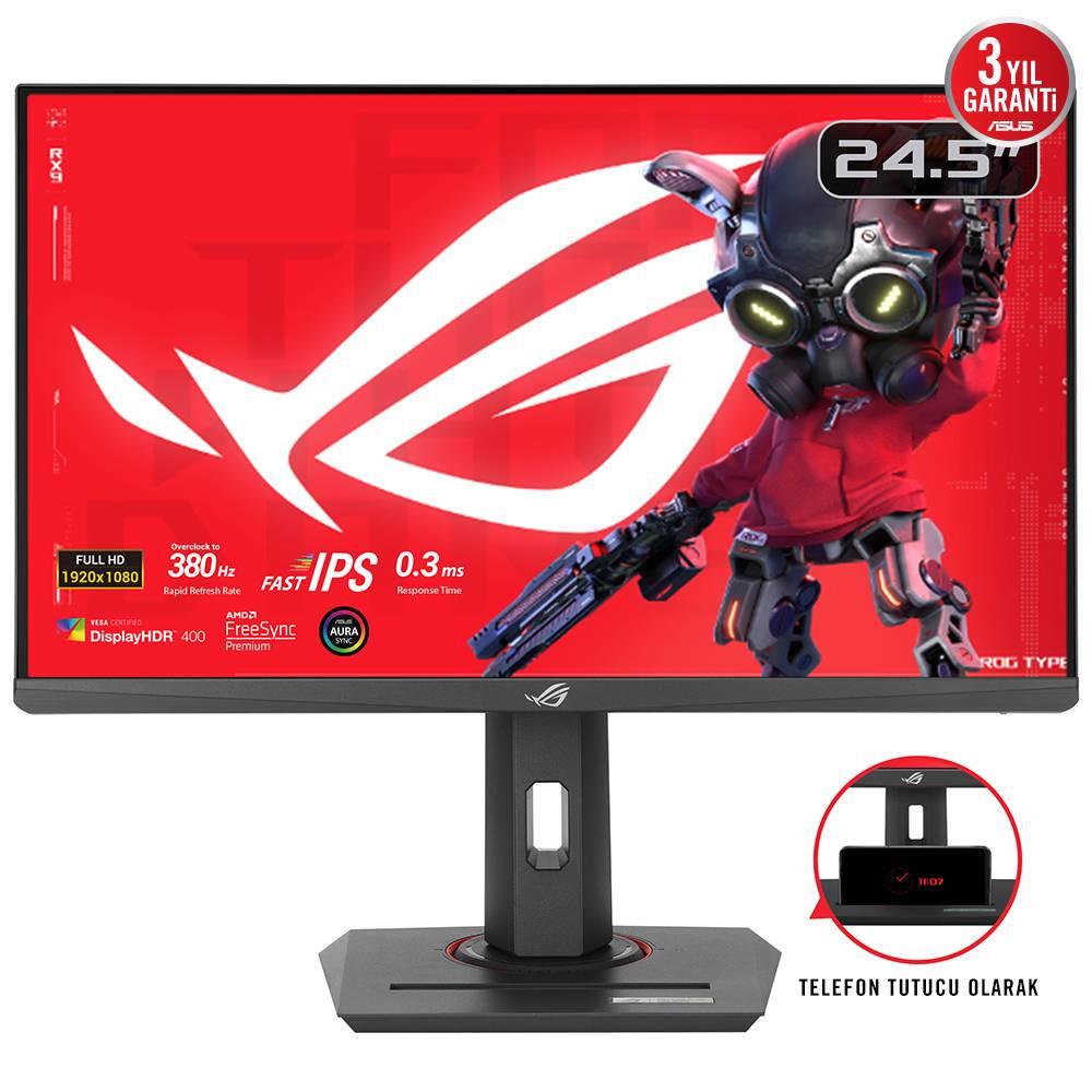 ASUS ROG Strix XG259QNG 24.5" 380Hz 0.3ms HDMI DP USB 3.2 FreeSync Premium AdaptiveSync Pivot HDR400 FHD IPS Gaming Monitör
