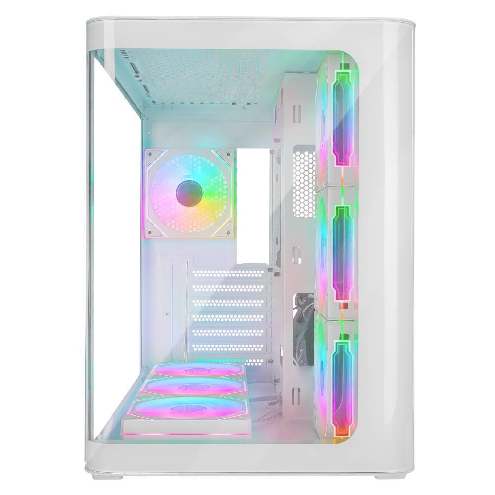 Rampage LOOPY ARGB USB3.0 Tempered Glass Beyaz Mid Tower Gaming Kasa