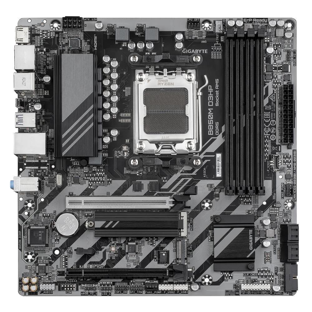 GIGABYTE B850M D3HP 8200MHz OC DDR5 Soket AM5 M.2 HDMI DP mATX Anakart