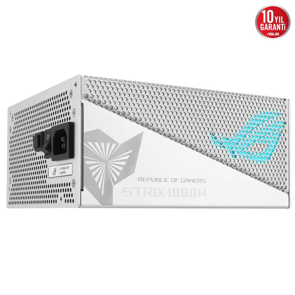 ASUS ROG STRIX 1000W 80+ Gold Aura White Edition ATX 3.0 Gen 5 ARGB Full Modüler PSU