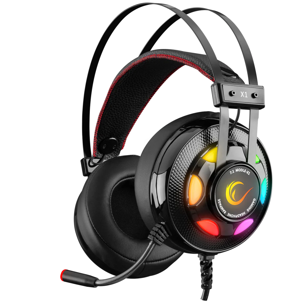 Rampage MIRACLE-X1 7.1 Surround RGB Siyah Mikrofonlu Gaming Kulaklık