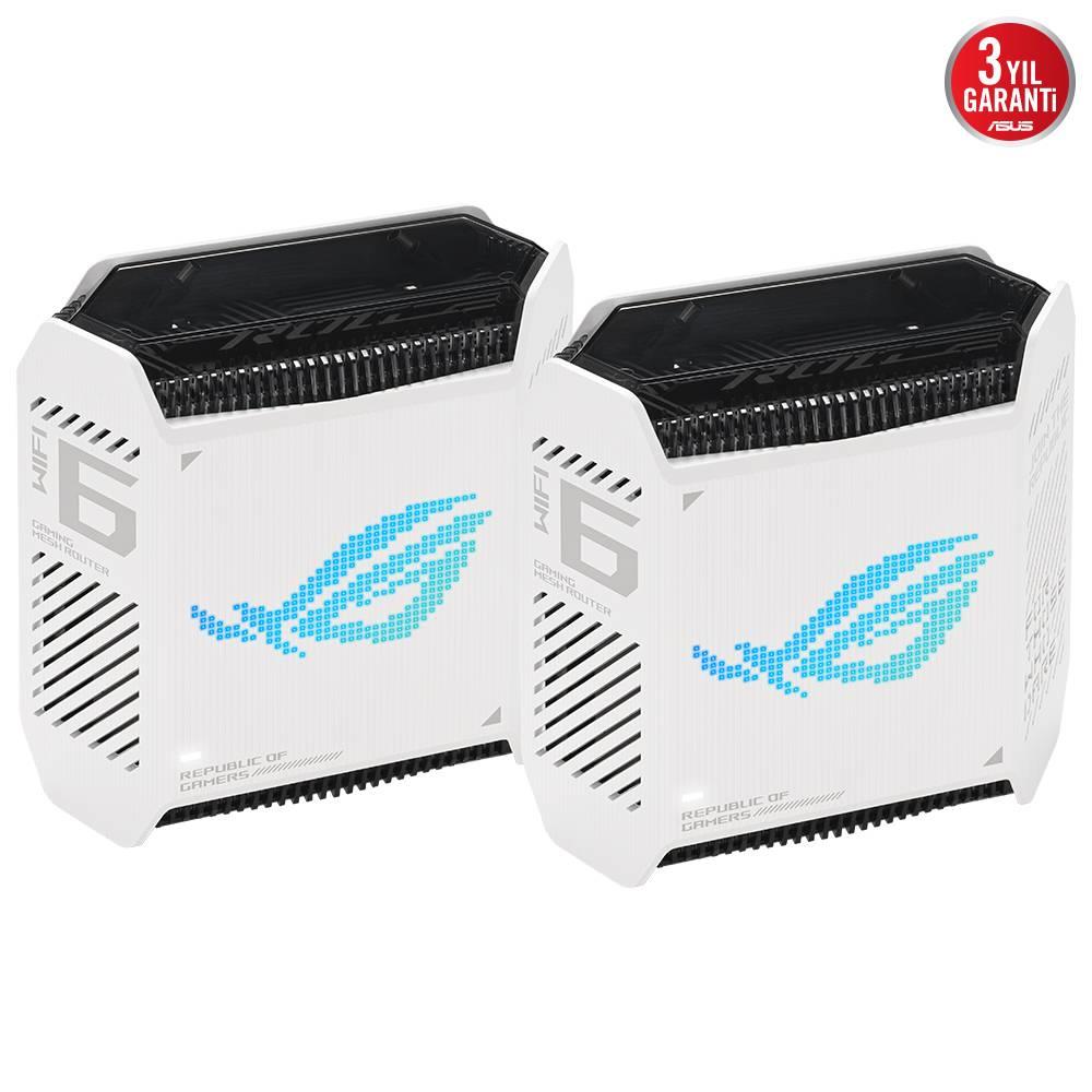 ASUS ROG Rapture GT6 Tri-Band WiFi 6 Gaming Beyaz Mesh Sistemi 2li