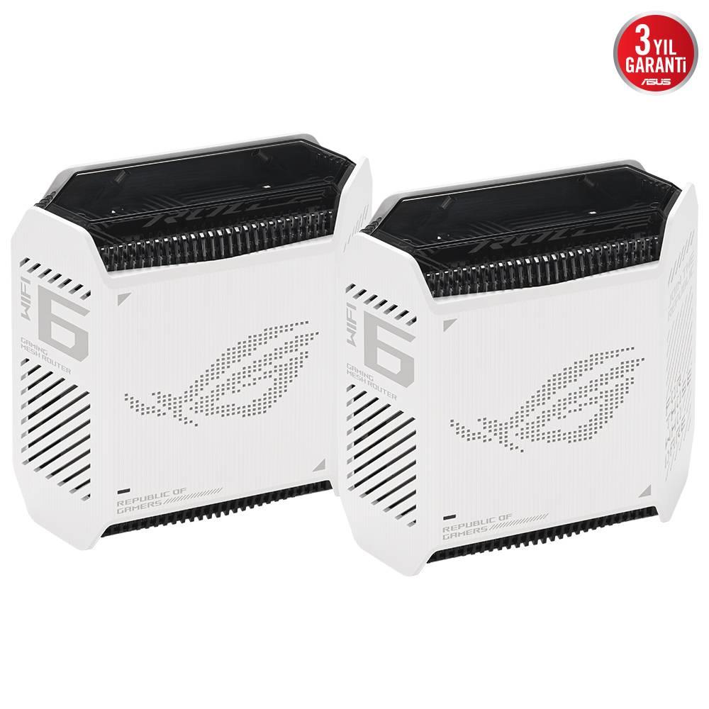 ASUS ROG Rapture GT6 Tri-Band WiFi 6 Gaming Beyaz Mesh Sistemi 2li
