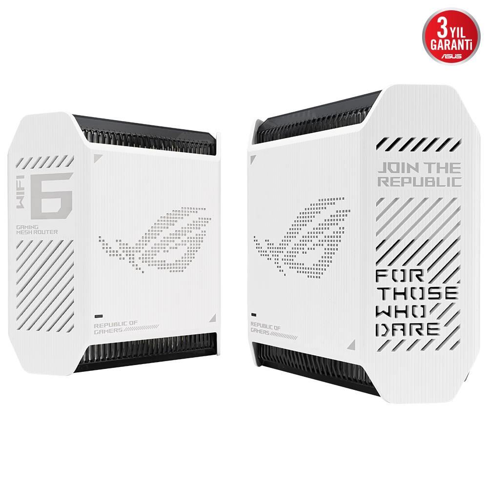 ASUS ROG Rapture GT6 Tri-Band WiFi 6 Gaming Beyaz Mesh Sistemi 2li